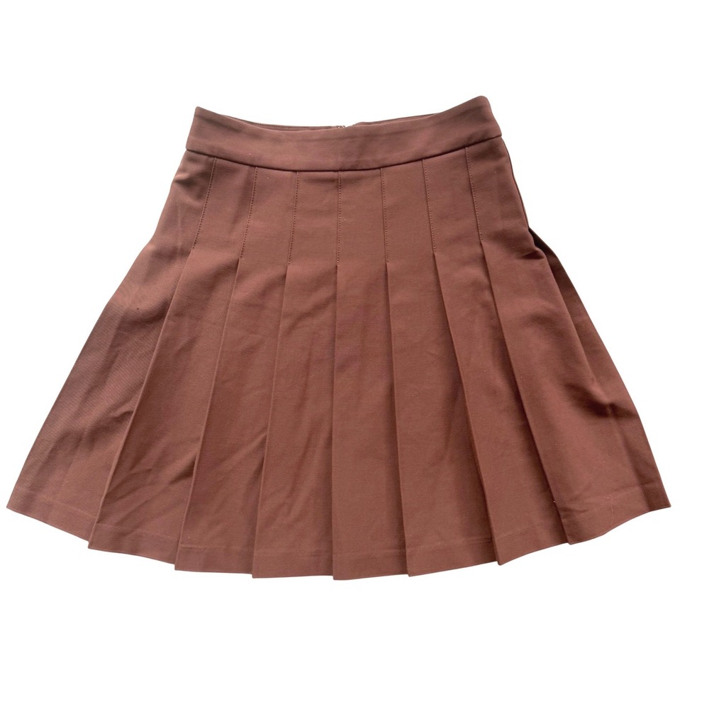 Sunday Best Aritzia Pleated Mini Skirt Brown Dark Academia Preppy Tennis Size 0